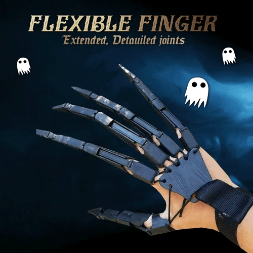 CreepaClaw | 3D Movable Finger Extension – Movable Cosplay Claw Hand Accessory for Halloween