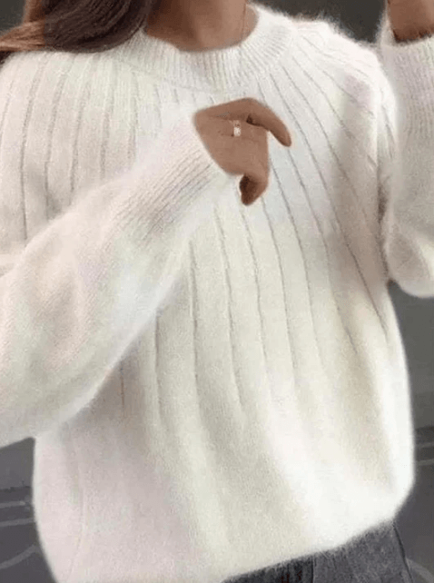 Ribbed Crew Neck Sweater for Women - Image 6