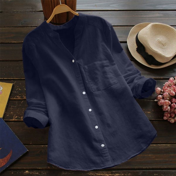 Aloyse Women's Shirt - Comfort in Breathable Cotton and Linen and Loose, Casual Cut