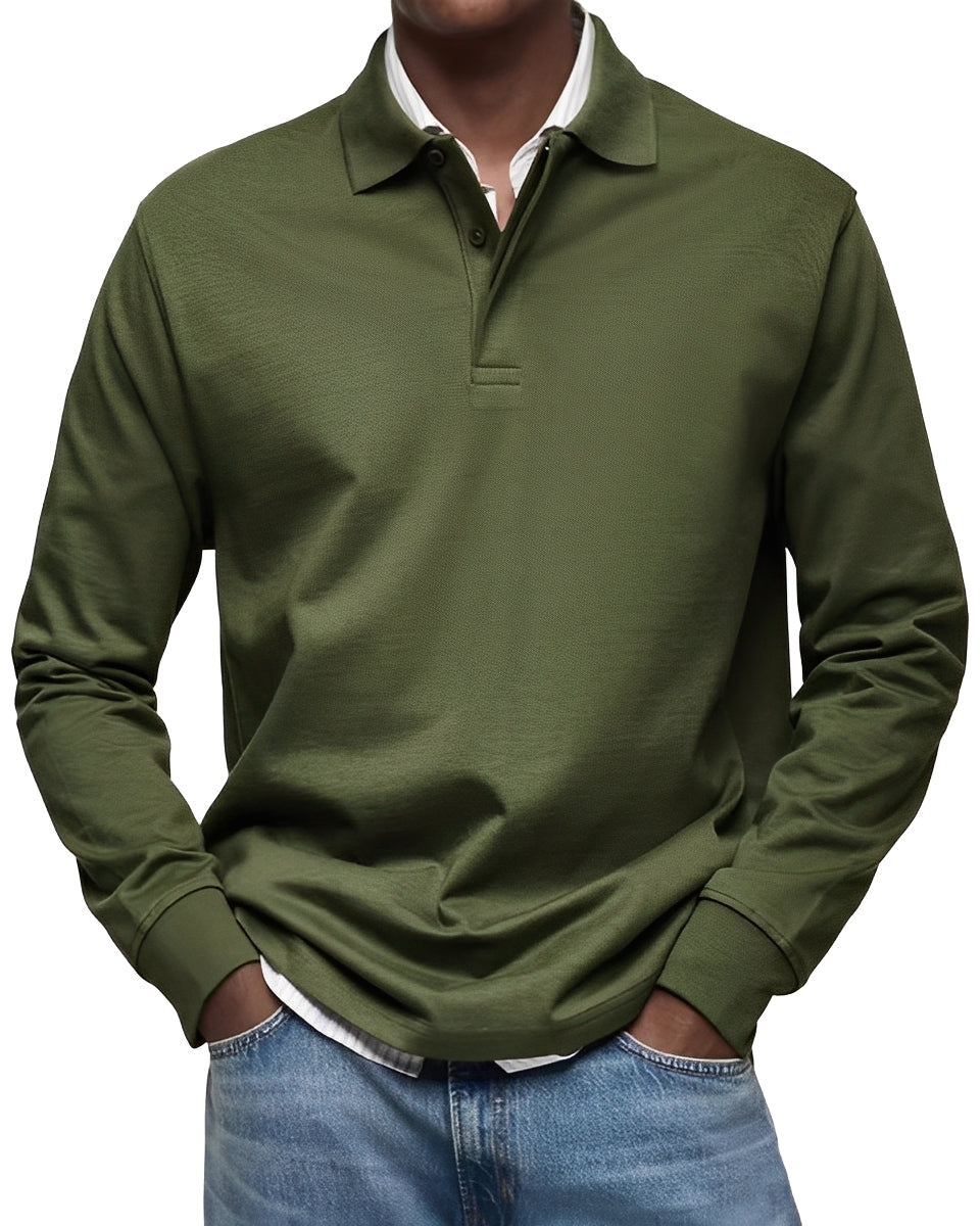 Polo Collar Pullover Sweater for Men - Image 8