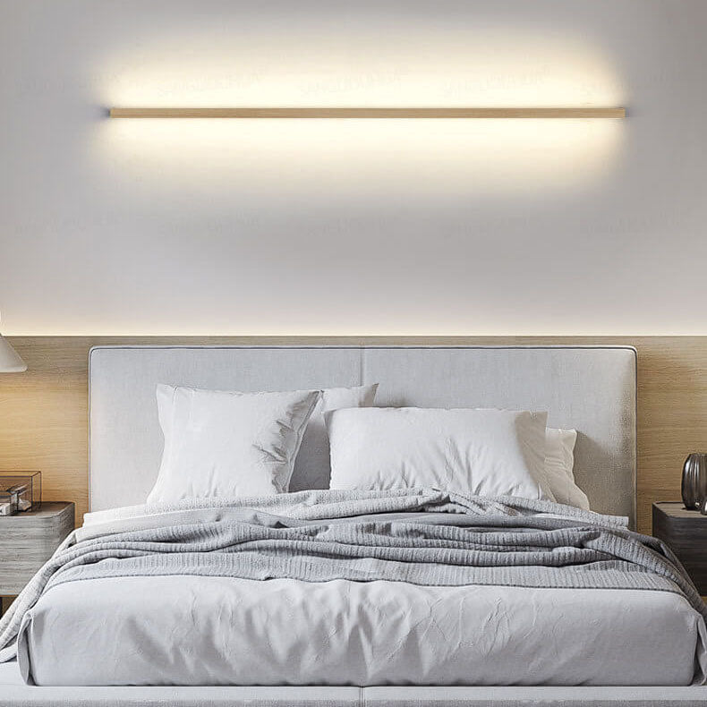 Væglamper Minimalistisk LED-armatur i træ