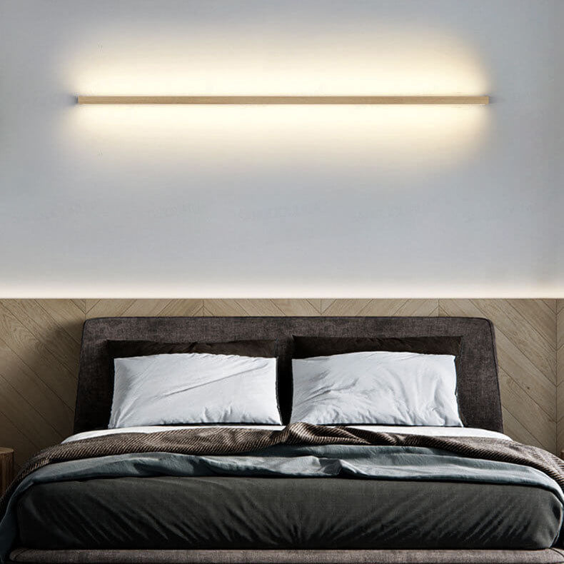 Væglamper Minimalistisk LED-armatur i træ