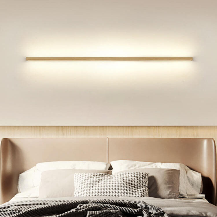 Væglamper Minimalistisk LED-armatur i træ