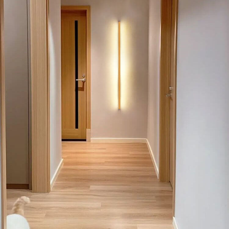 Væglamper Minimalistisk LED-armatur i træ