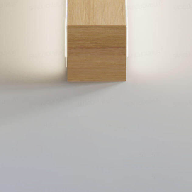 Væglamper Minimalistisk LED-armatur i træ