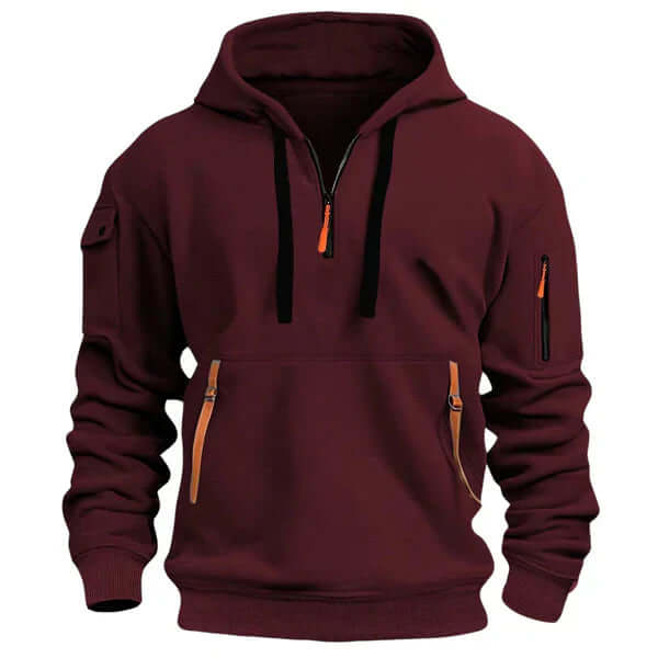 Half-Zip Pullover Hoodie for Men - Image 8