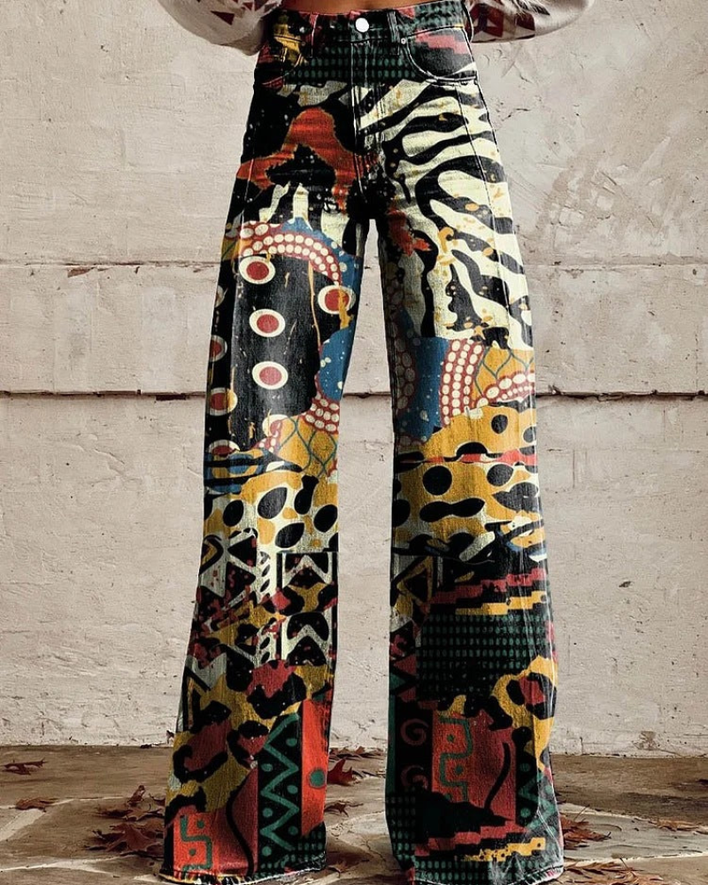 Persephone - Floral Wide Leg Trousers