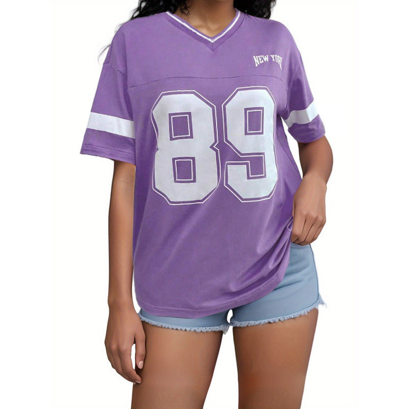 Noa - Women’s Oversized Sports T-Shirt with New York Print