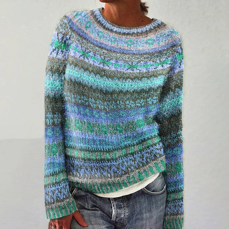 Fair Isle Knit Sweater for Women - Image 3