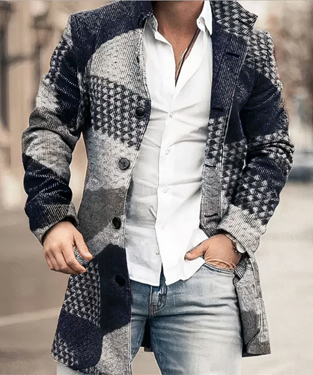 Long, elegant trench coat for men