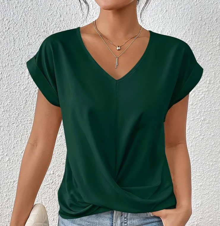 Lumi - Women’s V-Neck Loose Fit T-Shirt