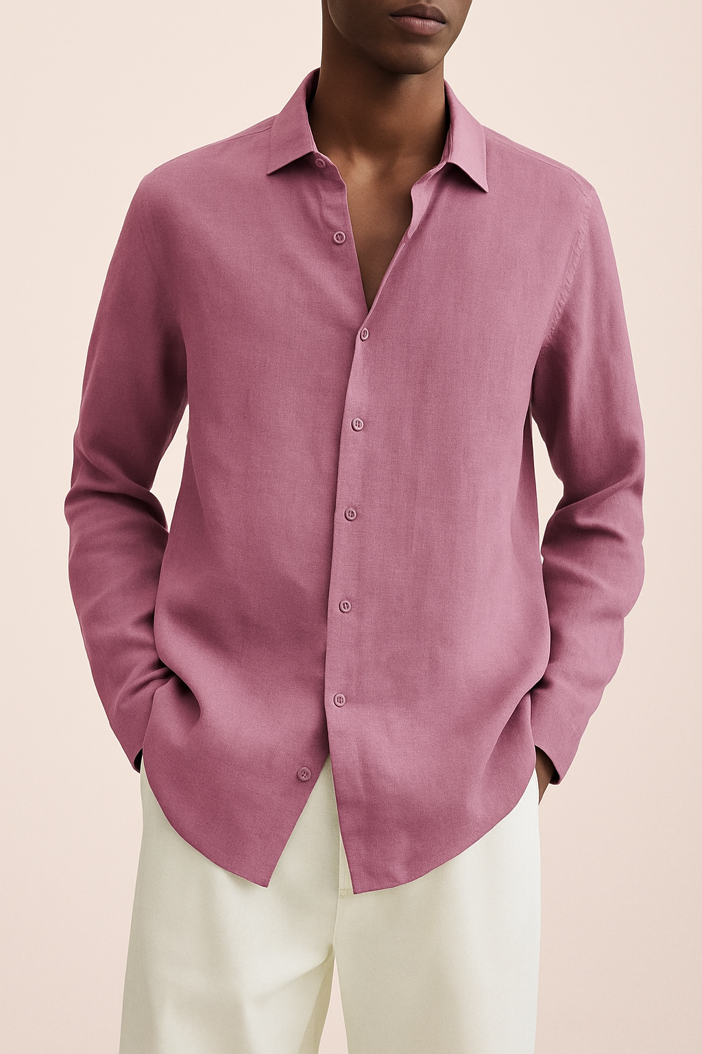 Linen men's dress shirt - Albert