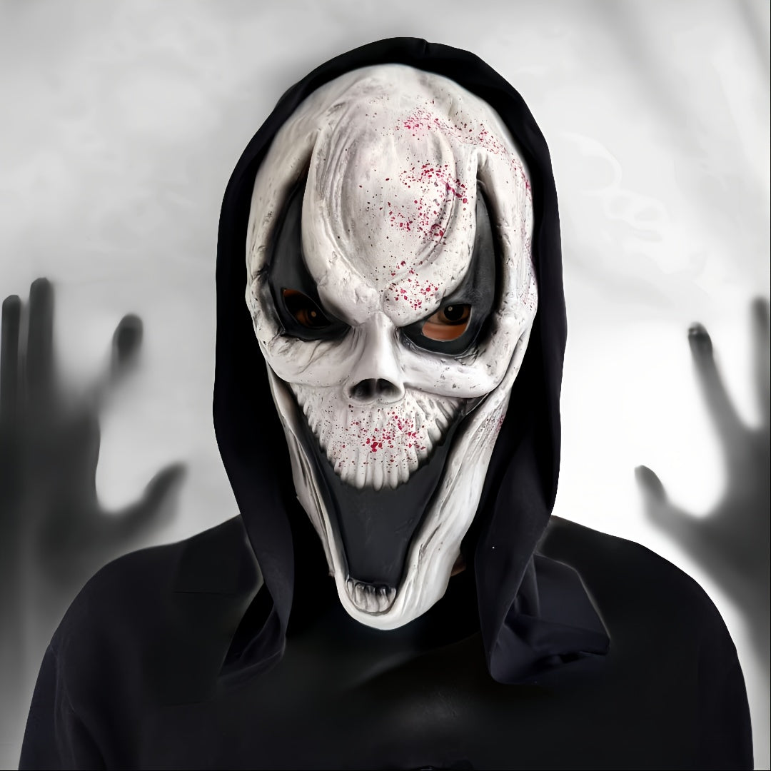 Halloweenová lebková maska | Celá hlava s kapucňou