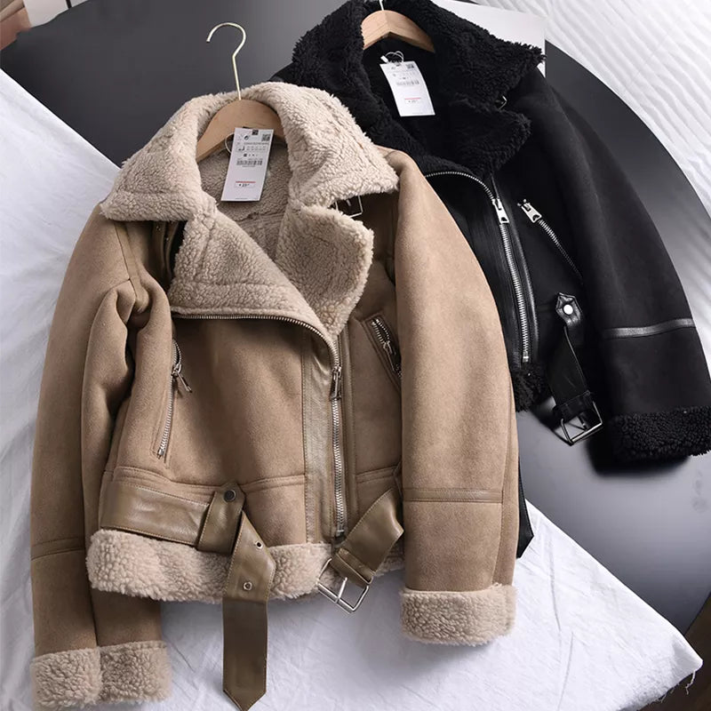 Shearling Aviator Jacket for Women - Image 1