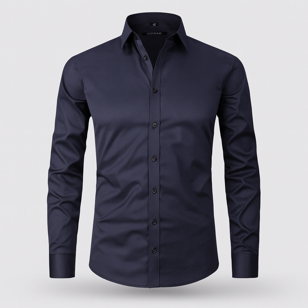 Stretch Shirt for Men navy blue