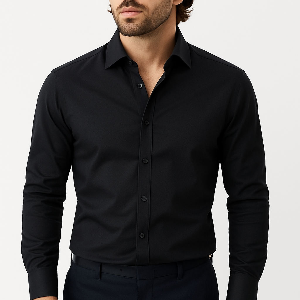 Stretch Shirt for Men black