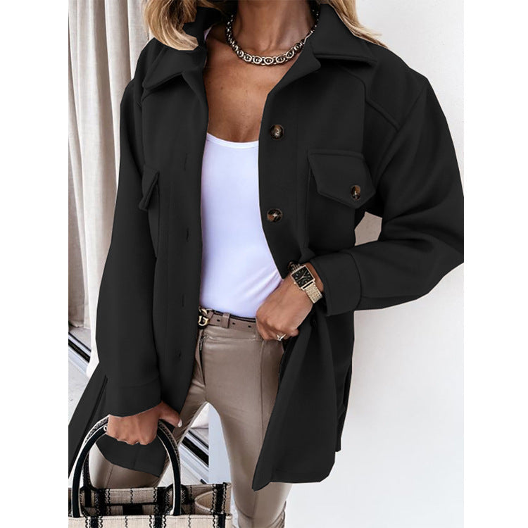 Elegant casual jacket with zipper and slim fit - women