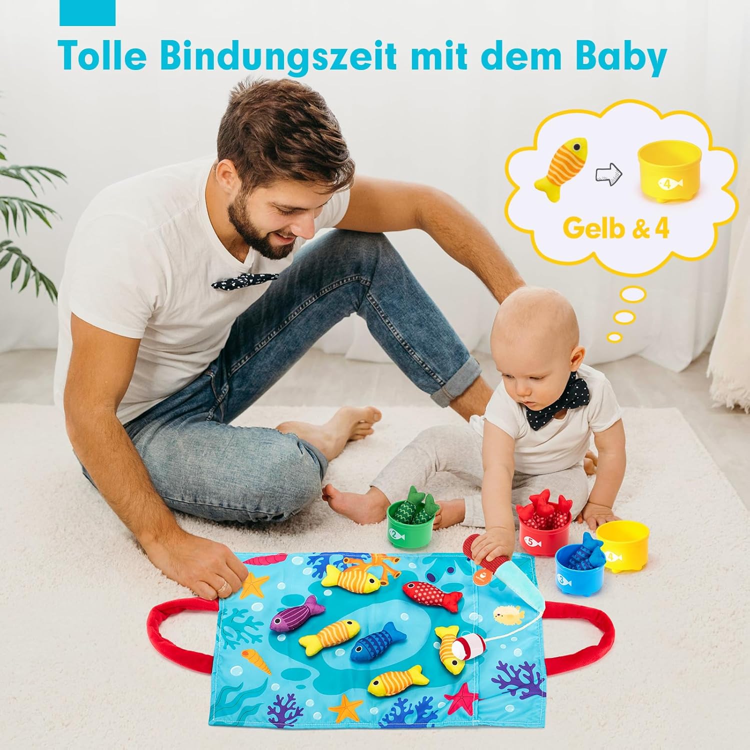 Gioco di pesca giocattoli Montessori per bambini