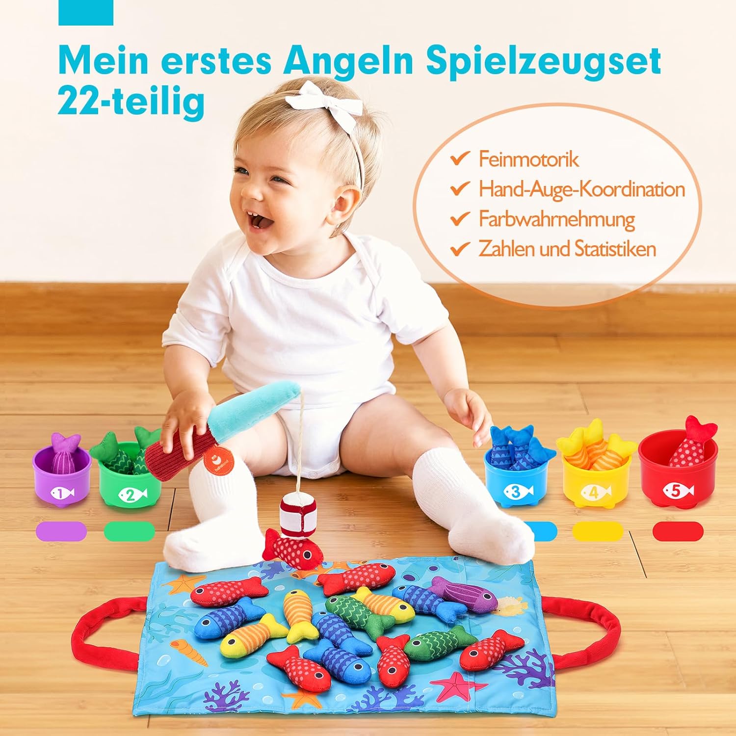 Gioco di pesca giocattoli Montessori per bambini