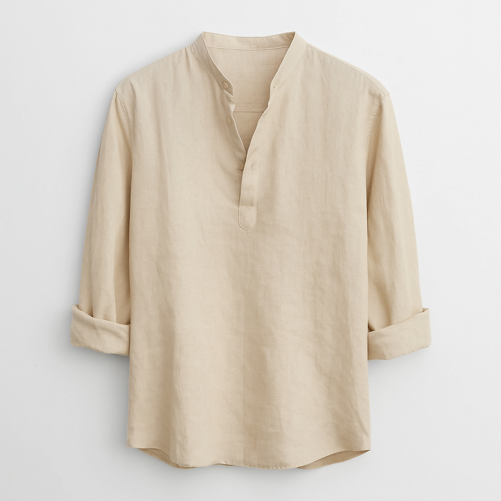 Linen shirt khaki