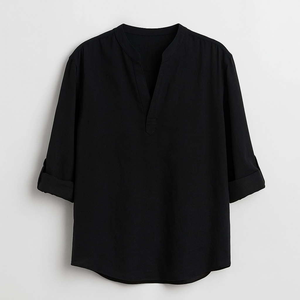 Linen shirt black