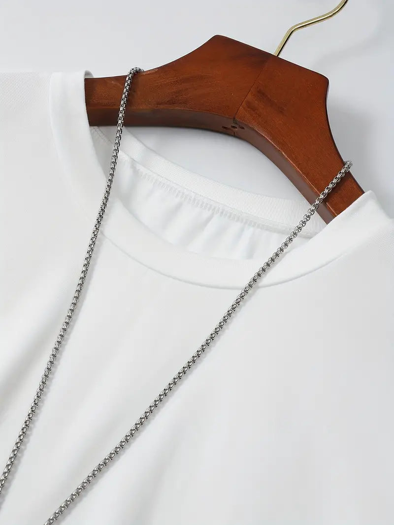 Λευκό ανδρικό κοντομάνικο μπλουζάκι