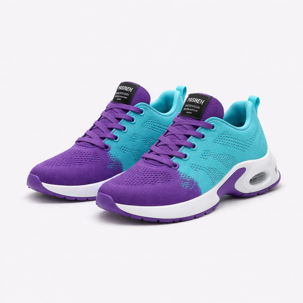 Active sneakers with arch support blue purple