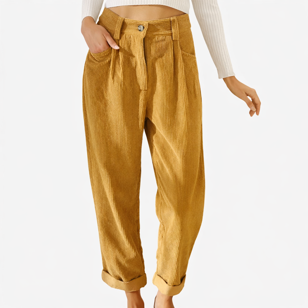 Corduroy Trousers yellow