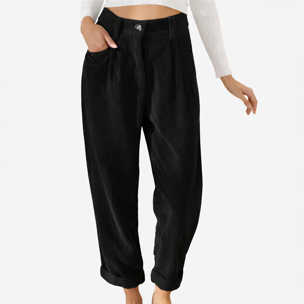Corduroy Trousers black