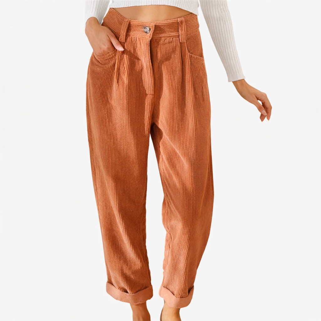 Corduroy Trousers orange