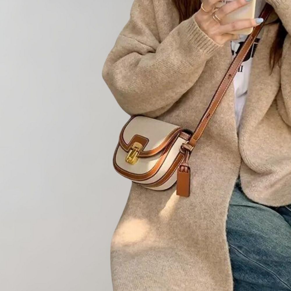 Elegant crossbody bag with flap for women