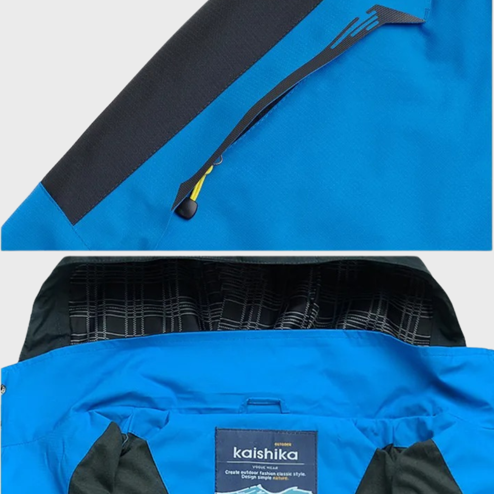 Men's softshell outdoor jacket with hood, windproof membrane and water-repellent finish