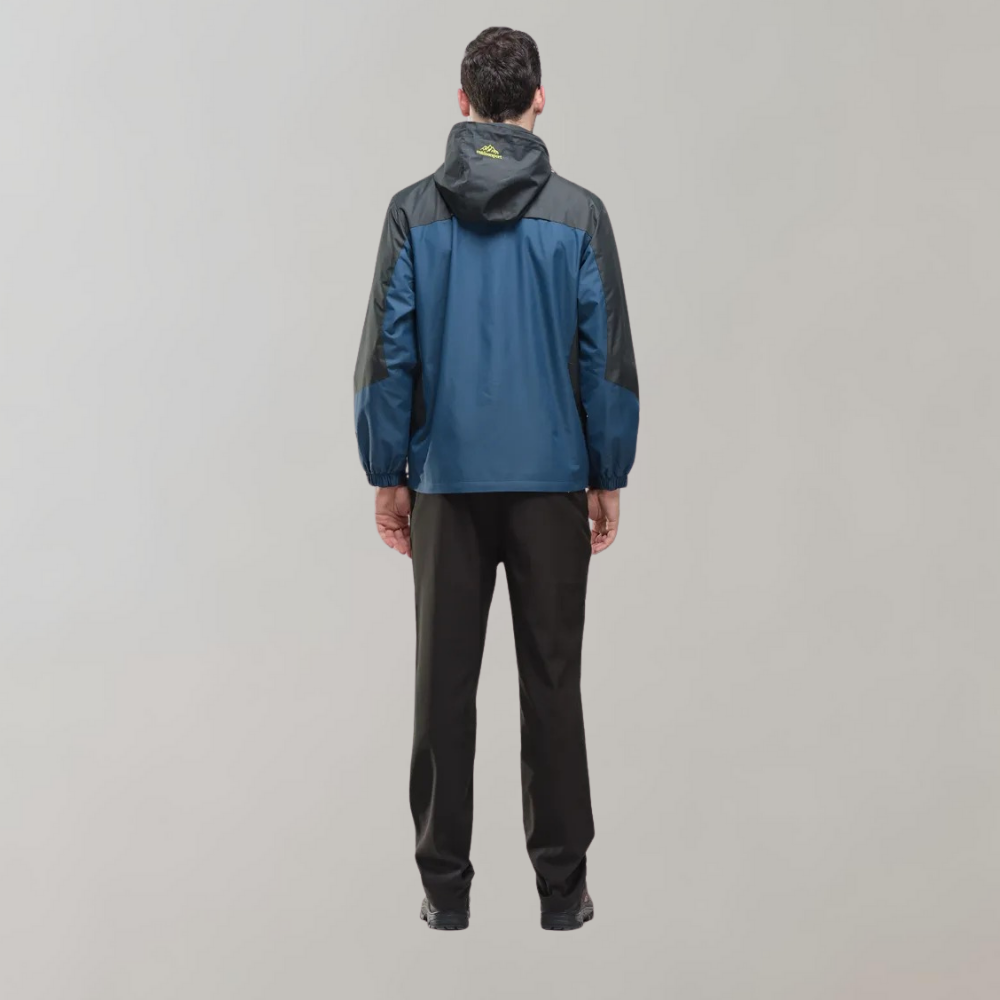 Men's softshell outdoor jacket with hood, windproof membrane and water-repellent finish