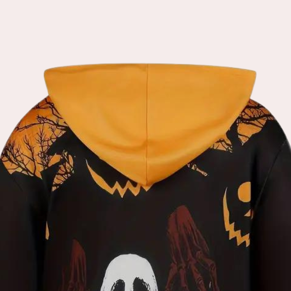Halloween kapucnis ruha | Szellem és tök mintás dizájn