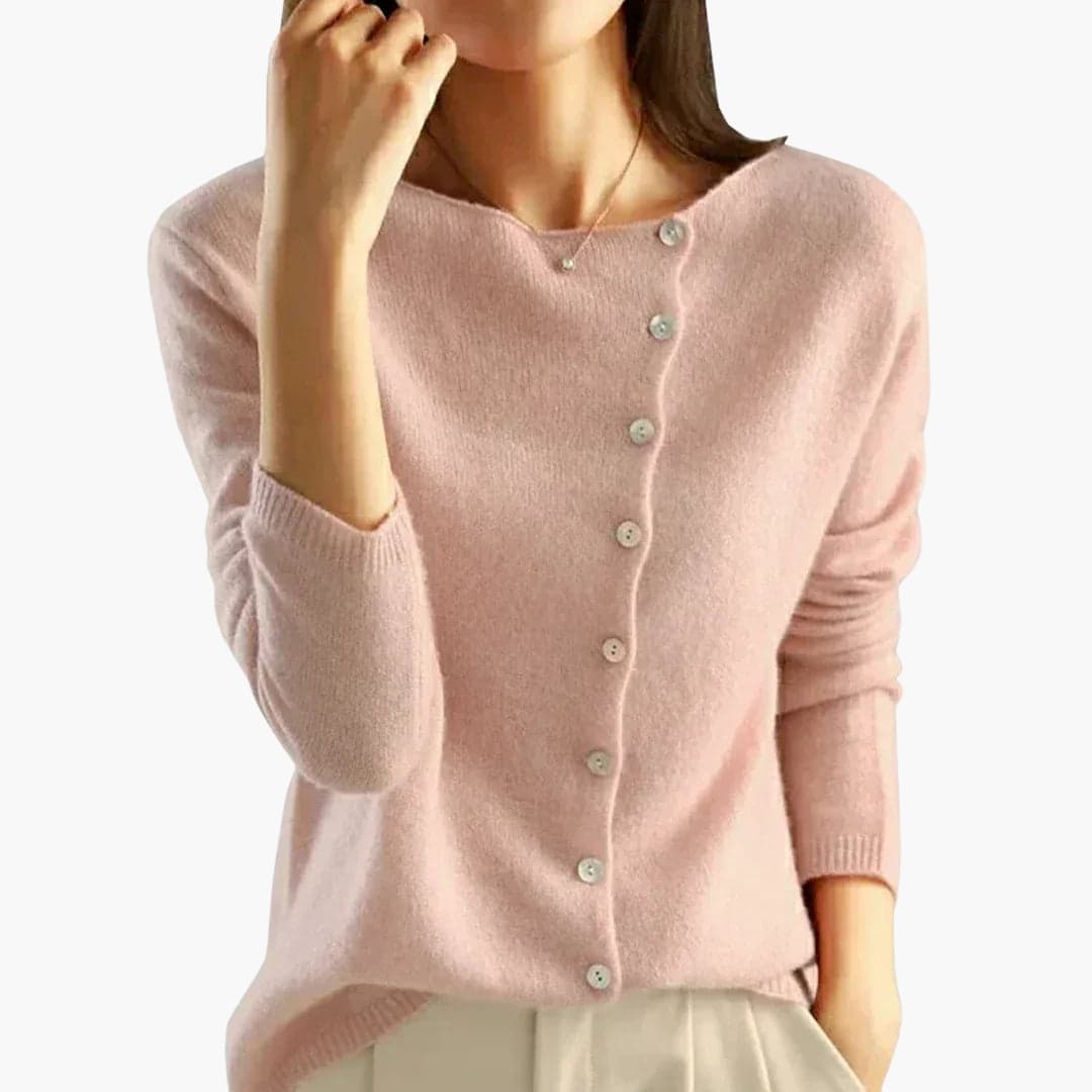 Button-Front Knit Sweater for Women - Image 4