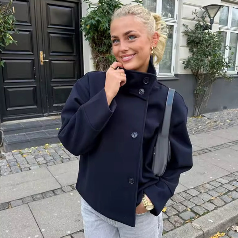 Cessie | Cappotto corto doppiopetto da donna | Moderno