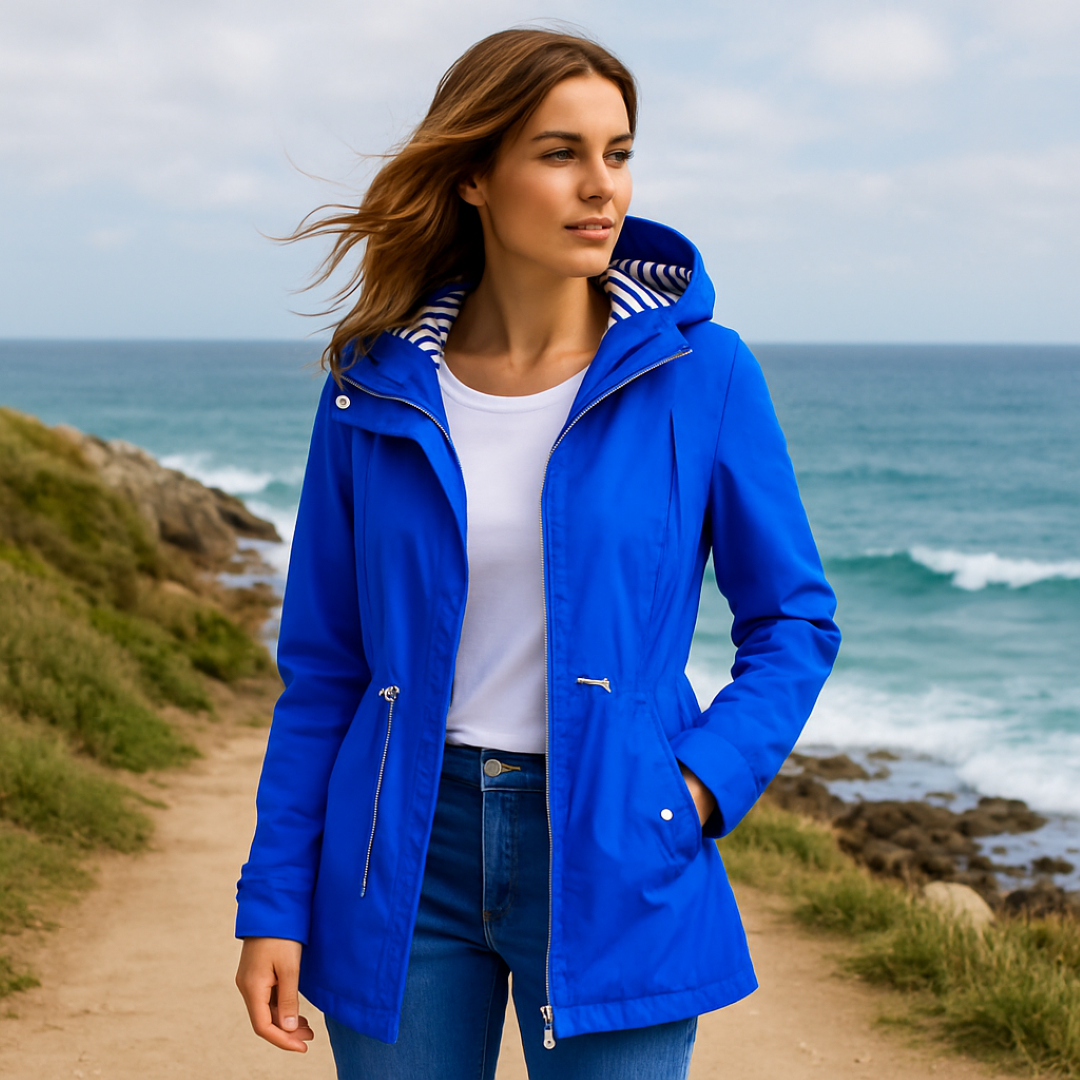 Beatrice | Waterproof parka - Adjustable fit with striped hood lining