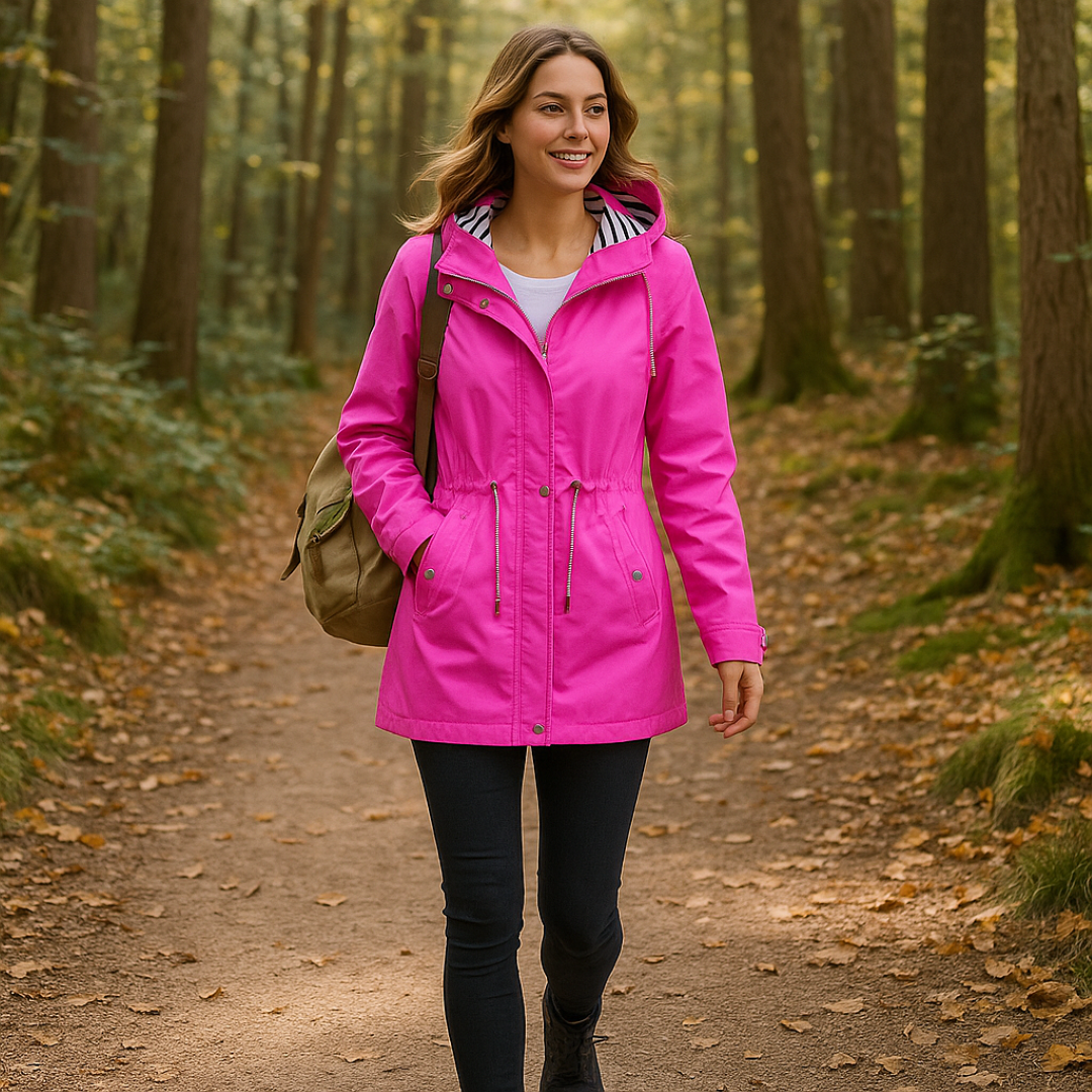 Beatrice | Waterproof parka - Adjustable fit with striped hood lining