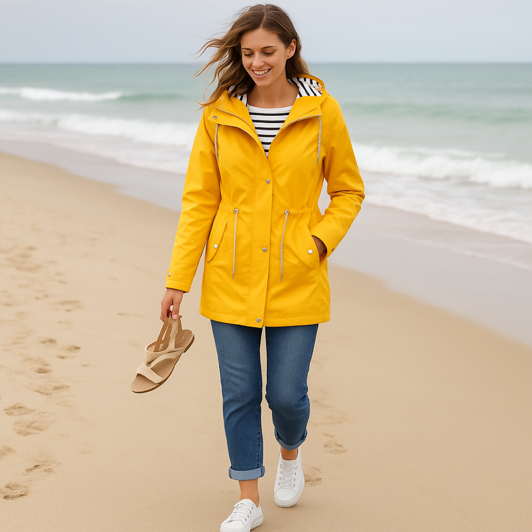 Beatrice | Waterproof parka - Adjustable fit with striped hood lining