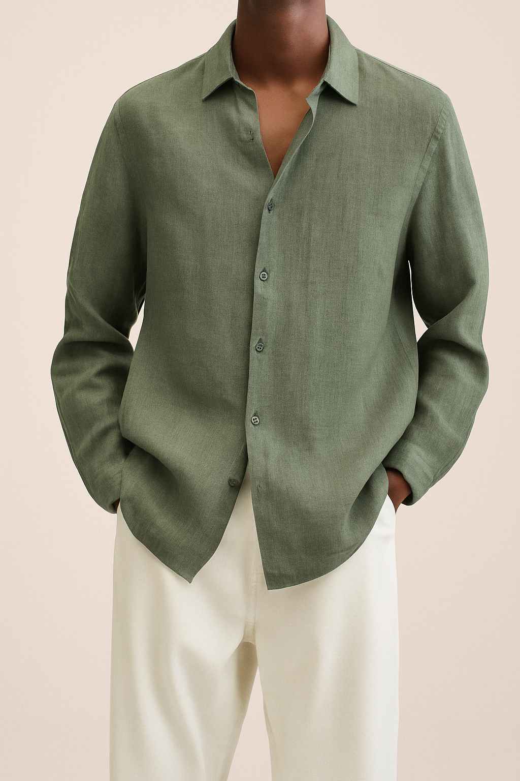 Linen men's dress shirt - Albert