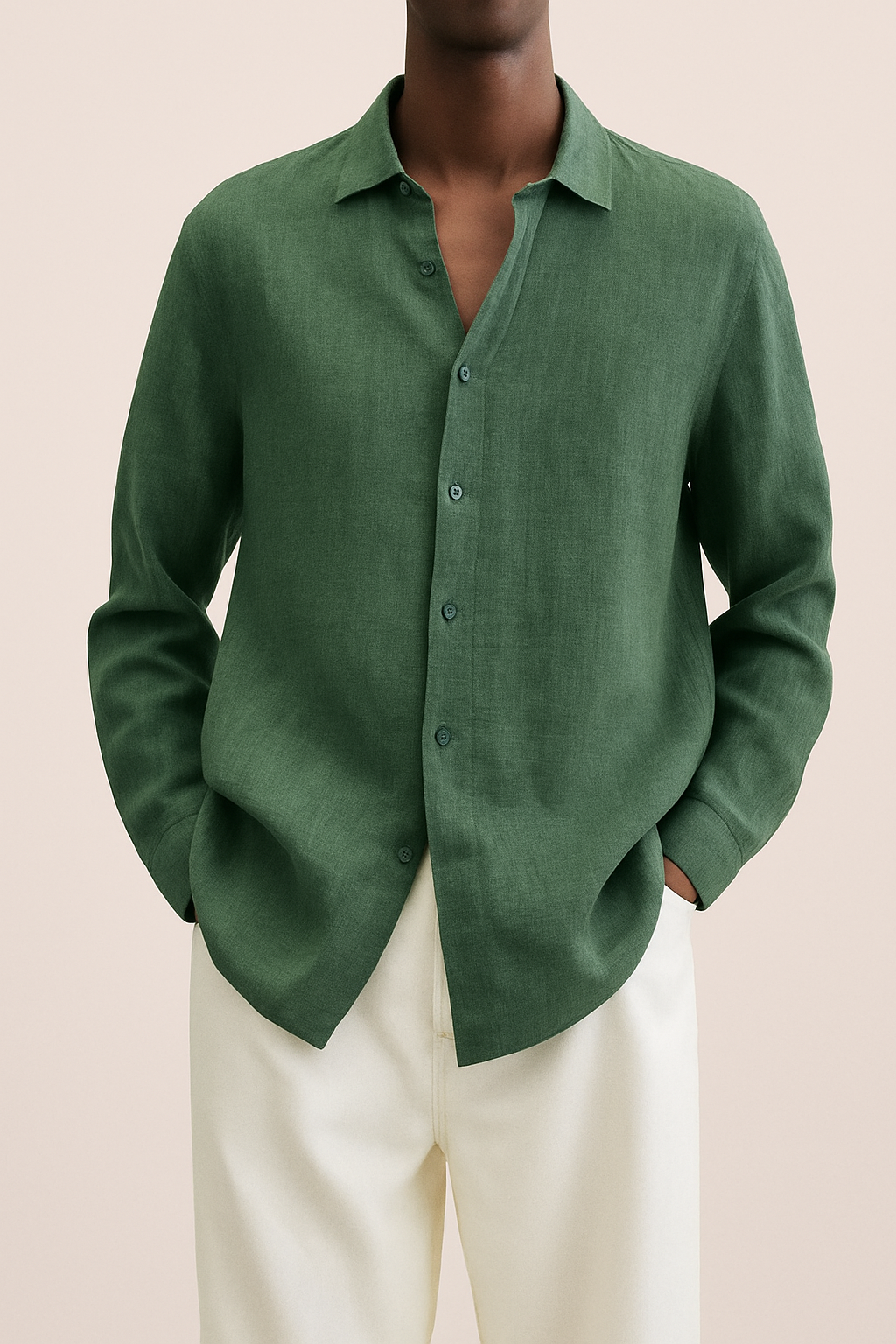 Linen men's dress shirt - Albert