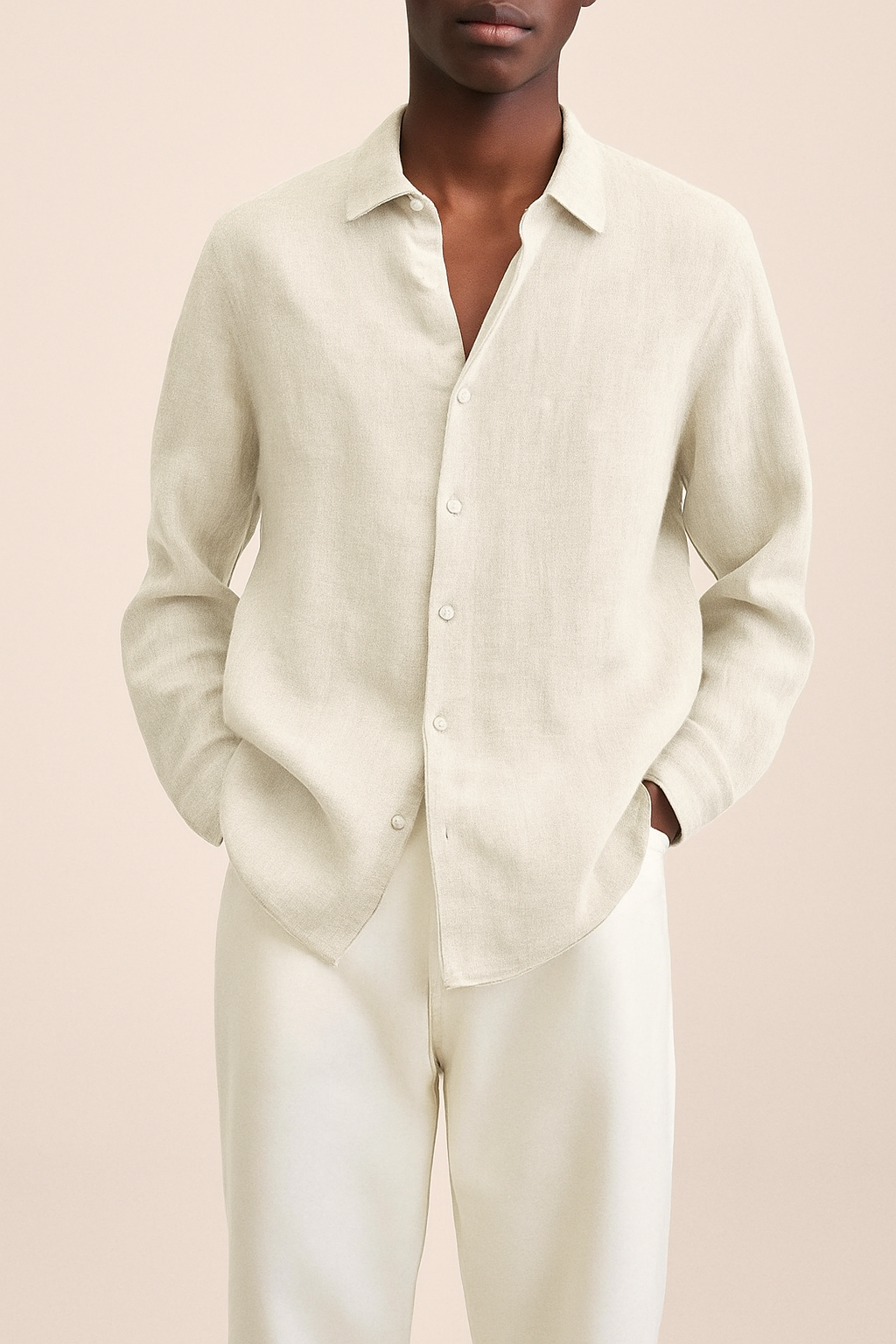 Linen men's dress shirt - Albert