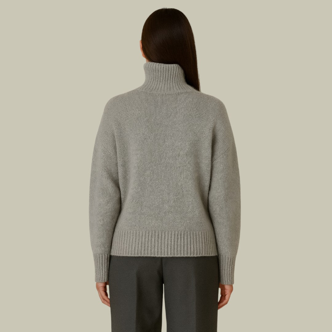 Relaxed Fit Turtleneck Sweater for Women - Image 2