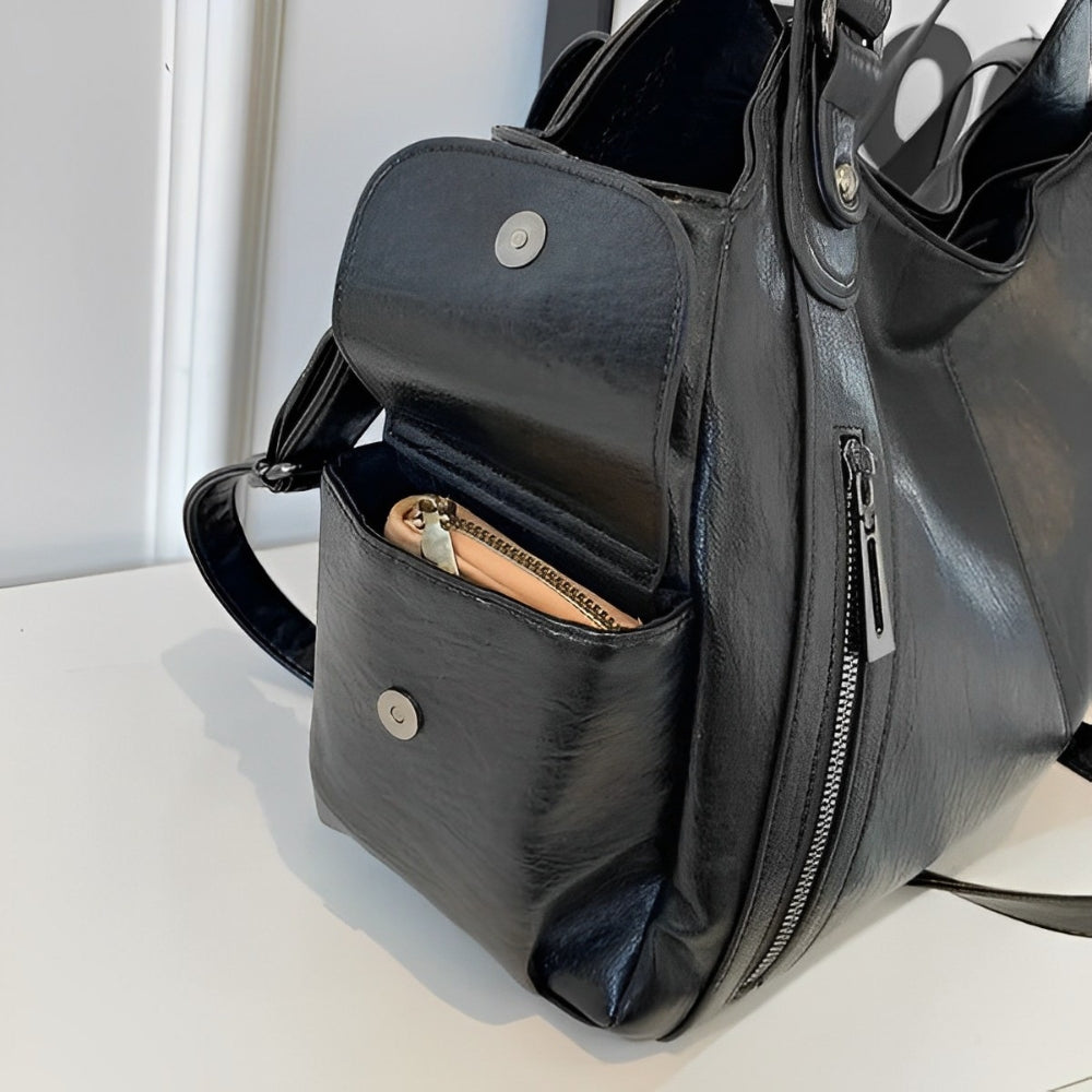 Aliona - School Bag With Shoulder Strap And Zipper Closure