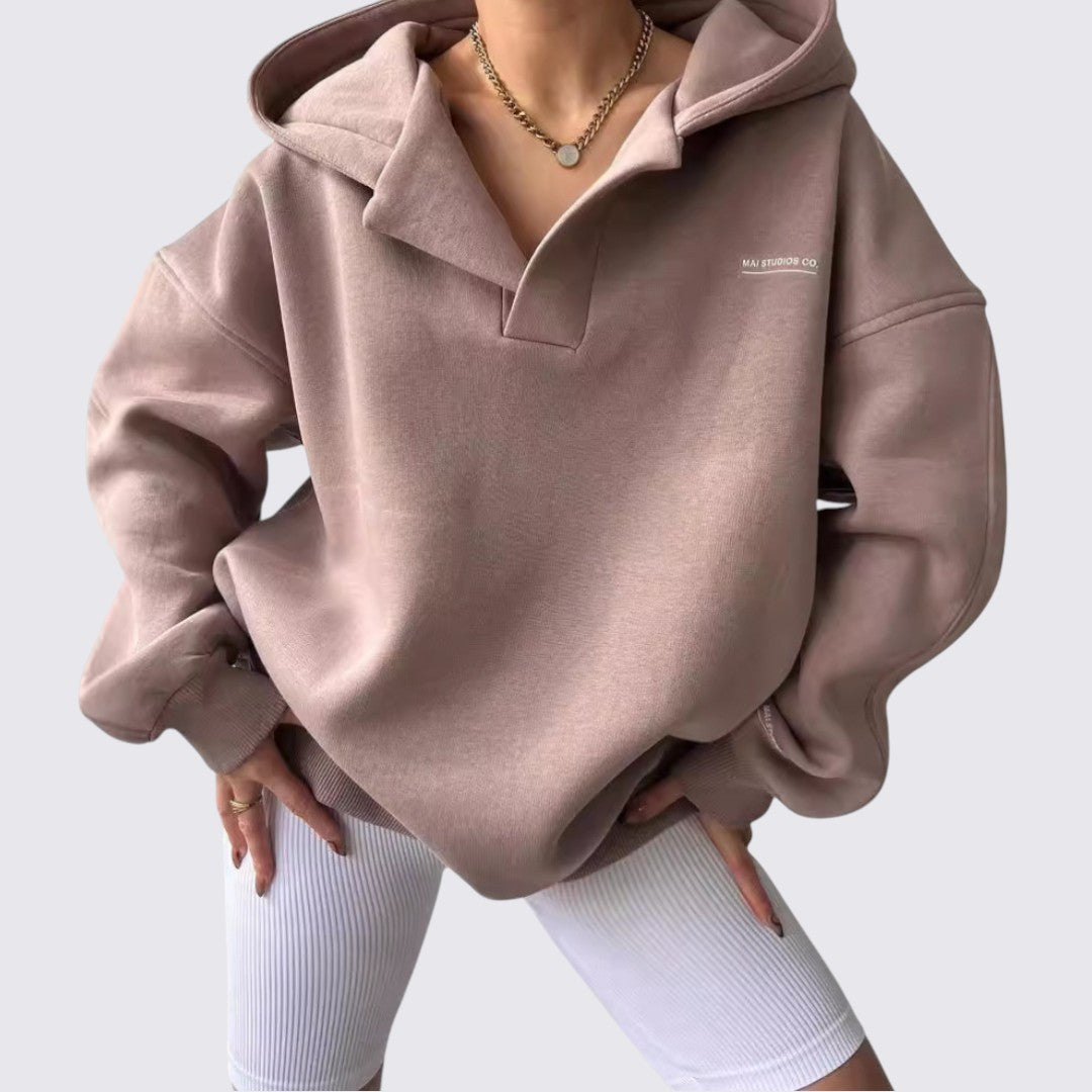 Collared Oversized Hoodie for Women - Image 2