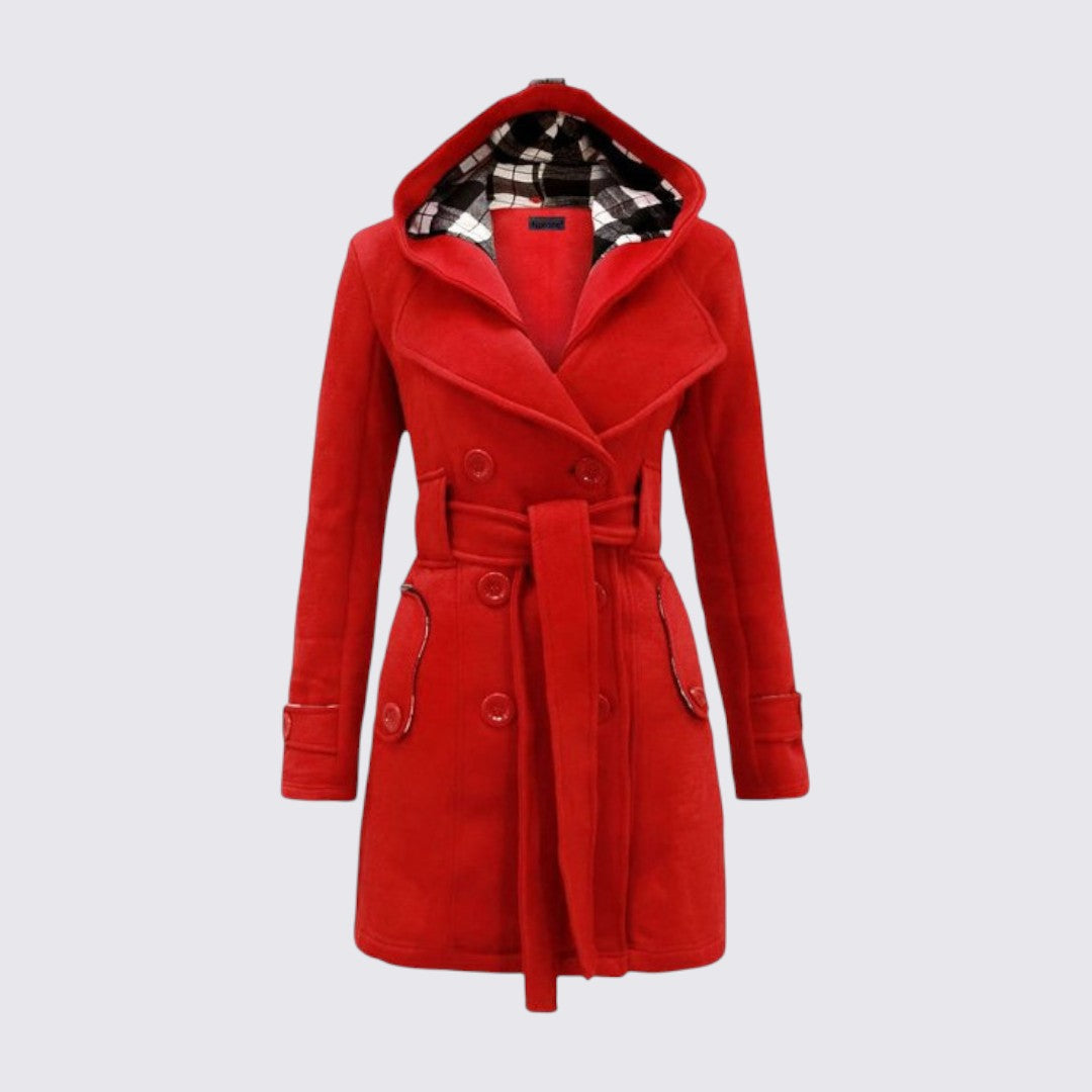 Hooded Belted Coat for Women - Image 3
