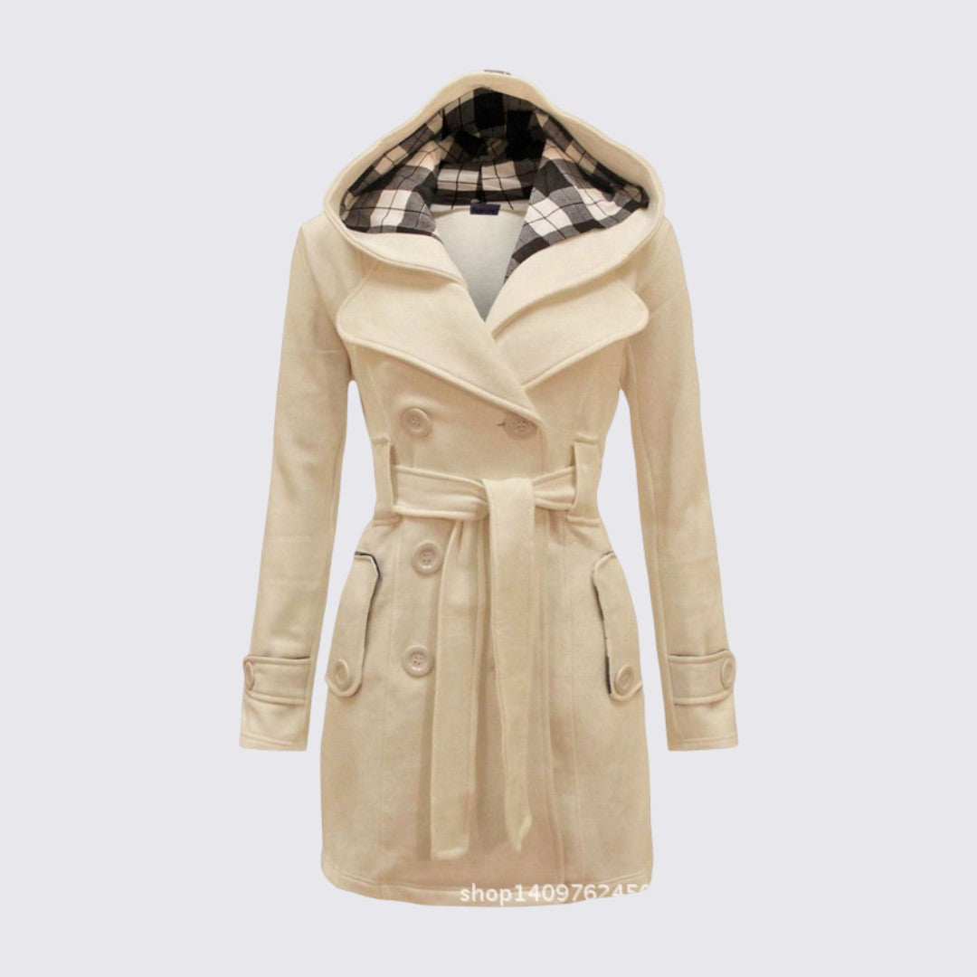 Hooded Belted Coat for Women - Image 4