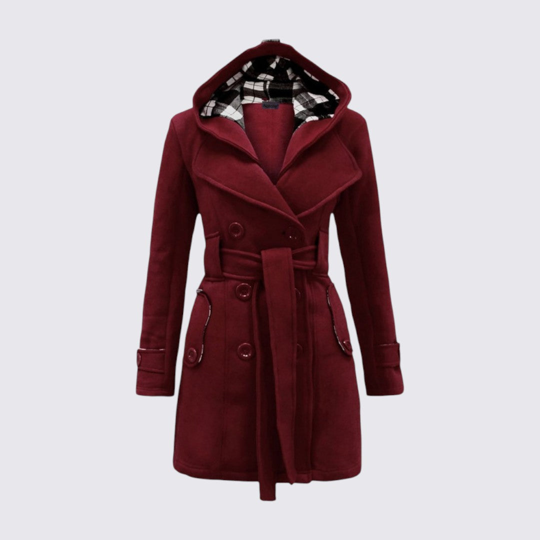 Hooded Belted Coat for Women - Image 8