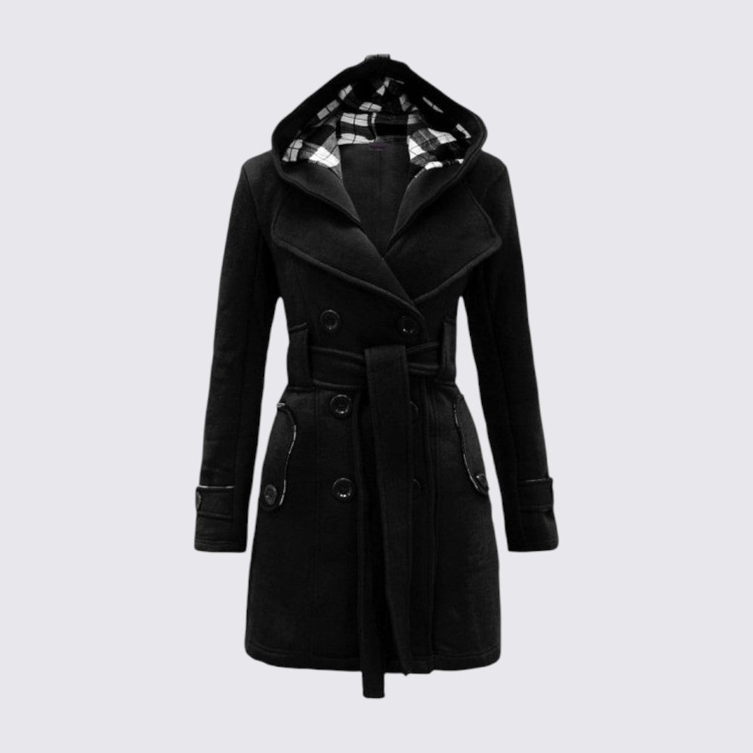 Hooded Belted Coat for Women - Image 1