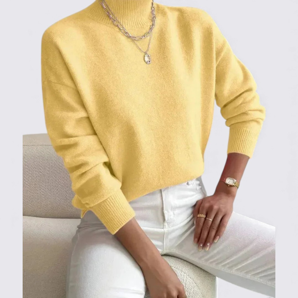 Turtleneck Relaxed Fit Sweater for Women - Image 3